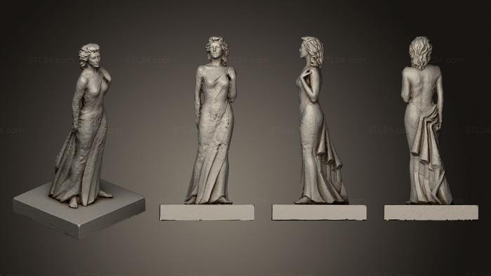 Статуэтки девушки (Ава Гарднер, STKGL_0231) 3D модель для ЧПУ станка